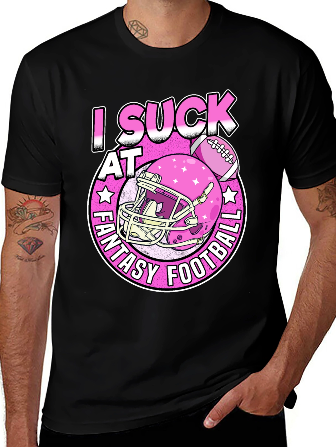 I Suck at Fantasy Football Graphic T-Shirt