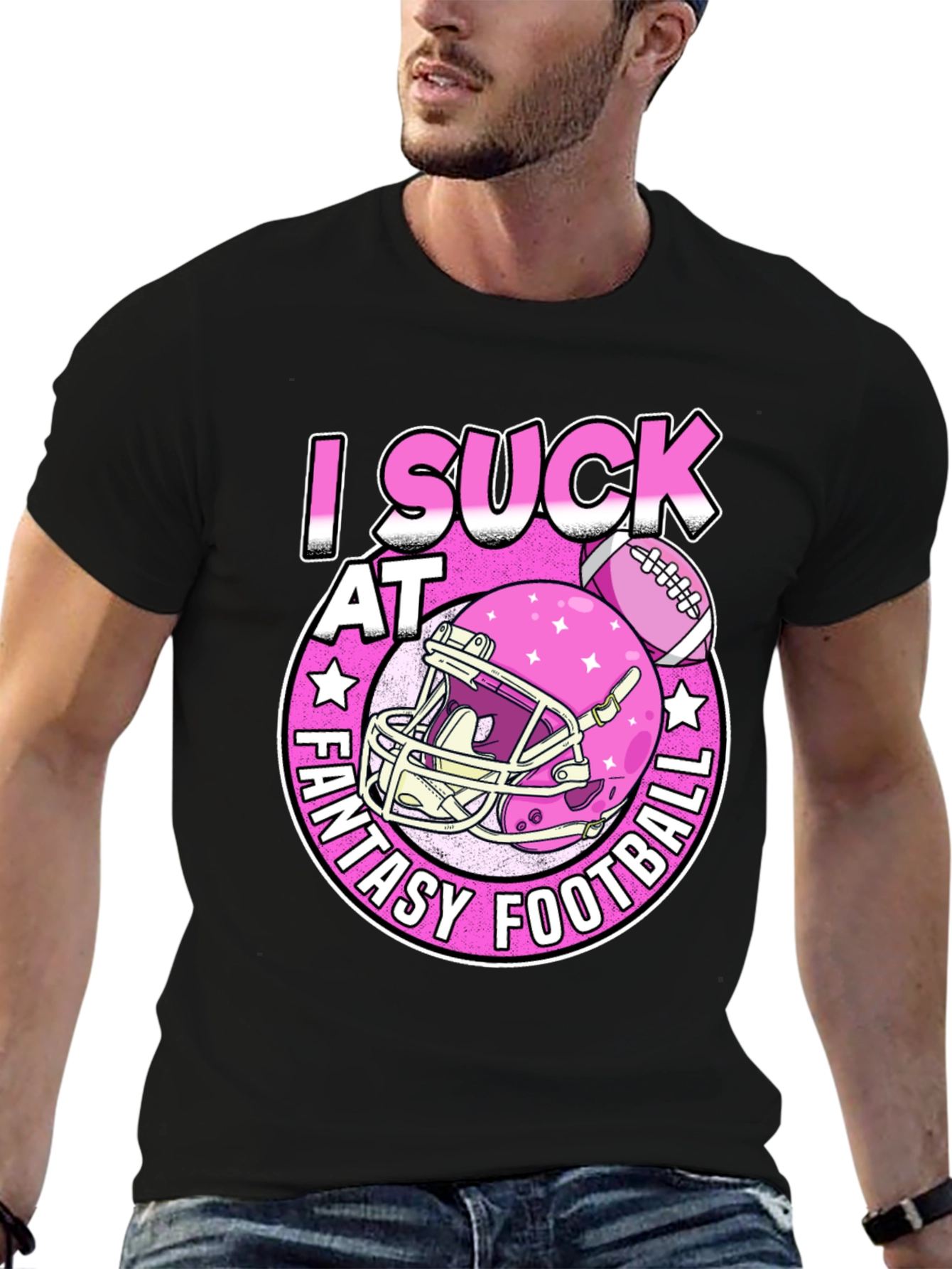I Suck at Fantasy Football Graphic T-Shirt