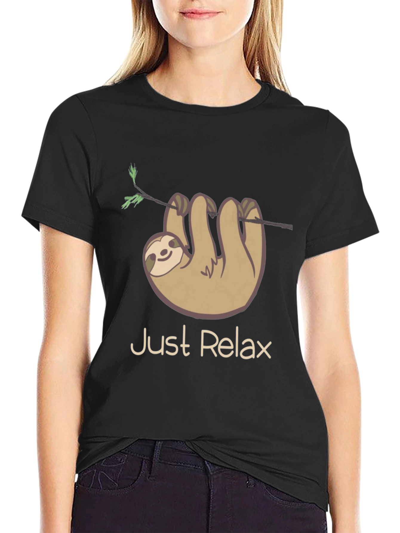 Just Relax Sloth Graphic Tee - Casual Comfort