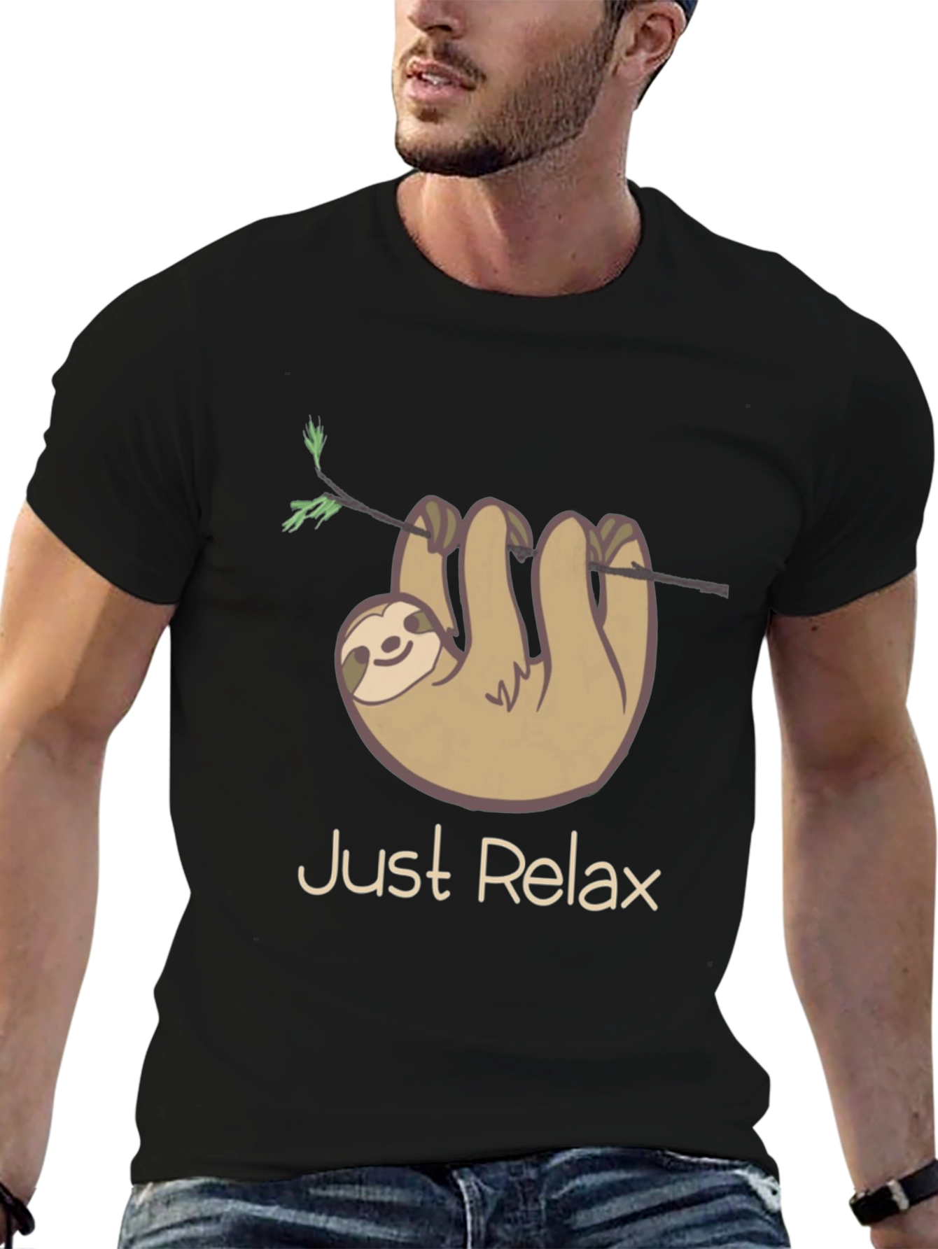 Just Relax Sloth Graphic Tee - Casual Comfort