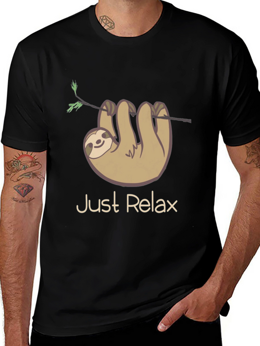 Just Relax Sloth Graphic Tee - Casual Comfort