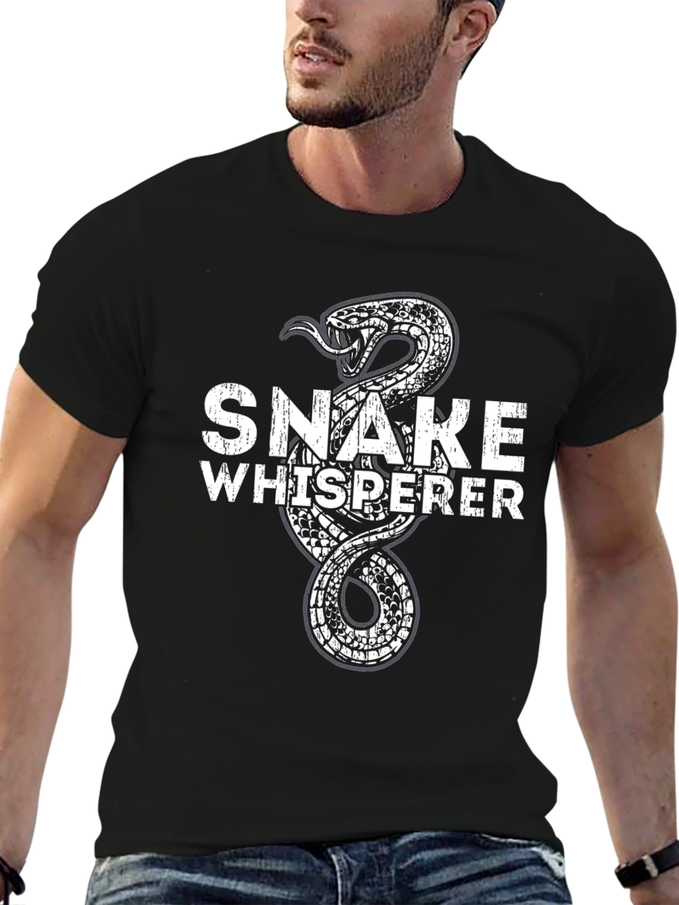 Snake Whisperer Graphic T-Shirt - Cotton Blend