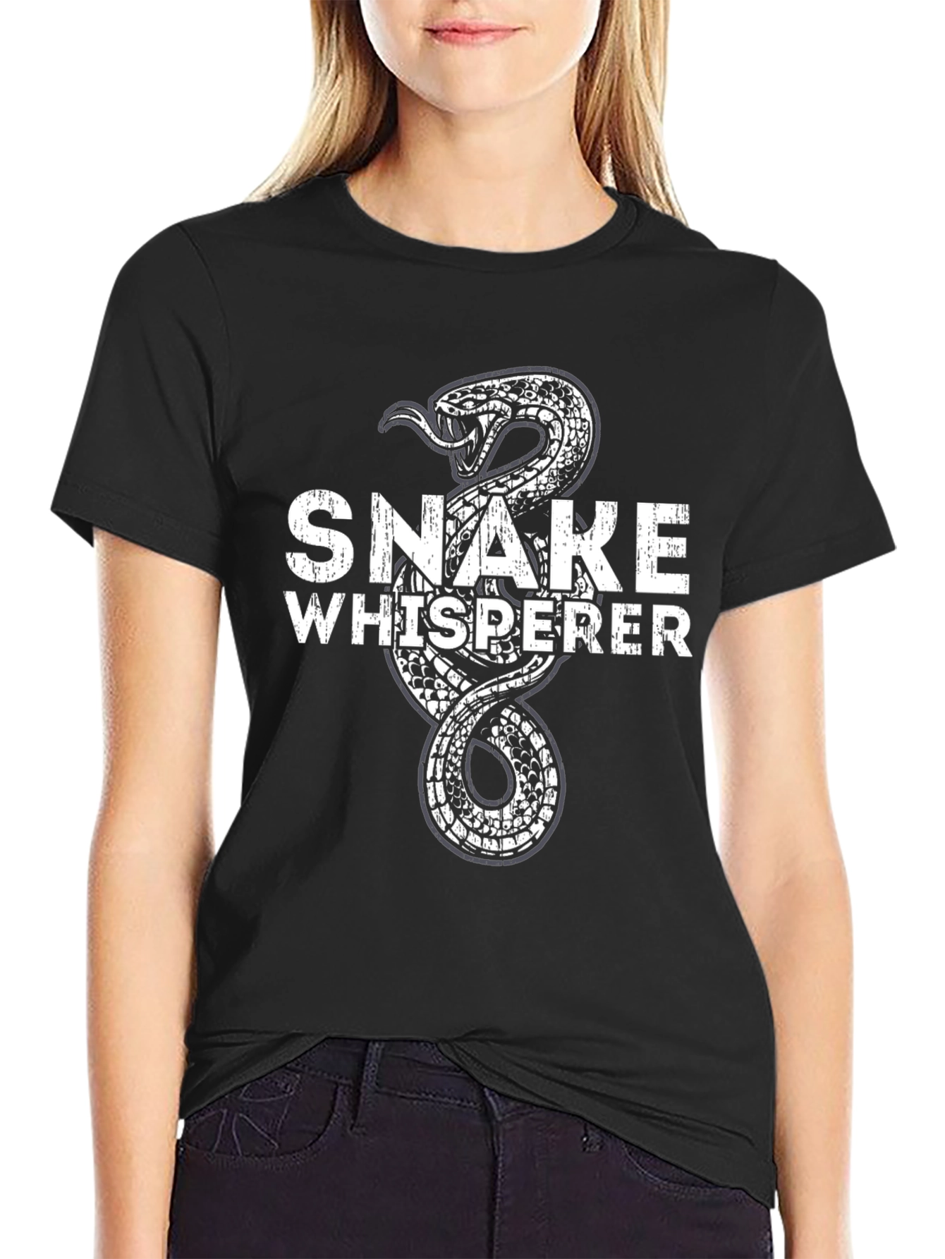 Snake Whisperer Graphic T-Shirt - Cotton Blend
