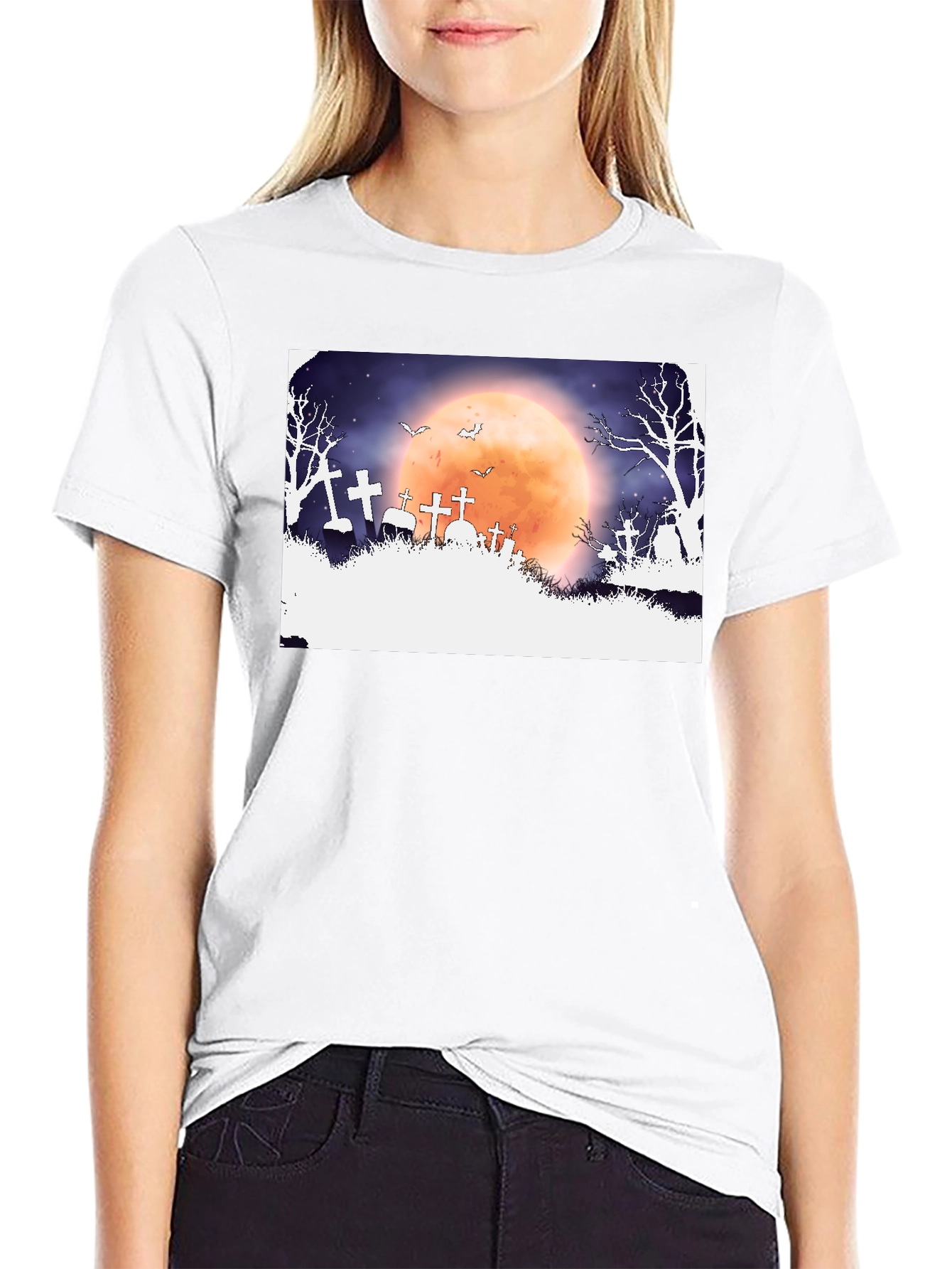 Halloween Graveyard T-Shirt - Spooky Season Tee