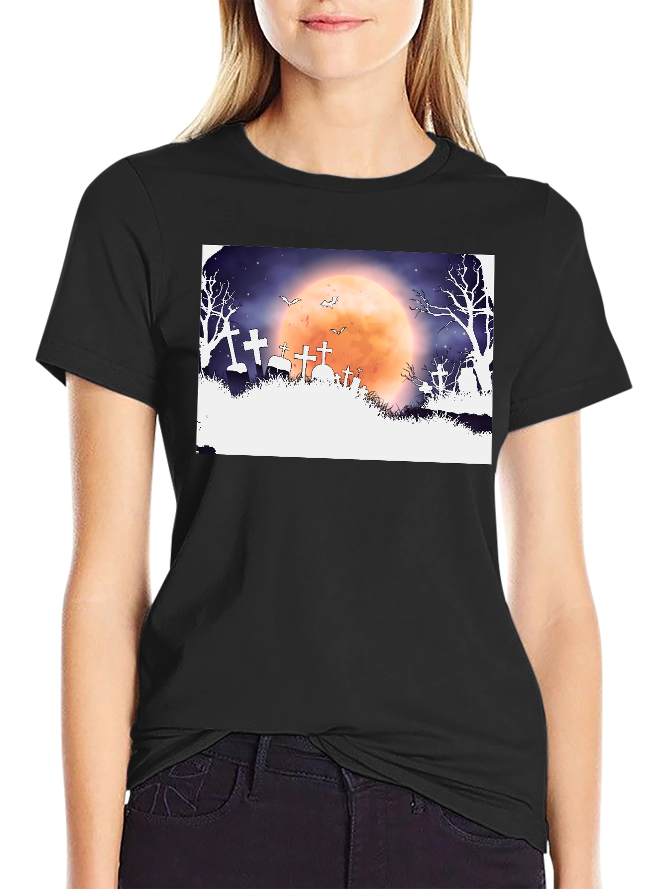 Halloween Graveyard T-Shirt - Spooky Season Tee