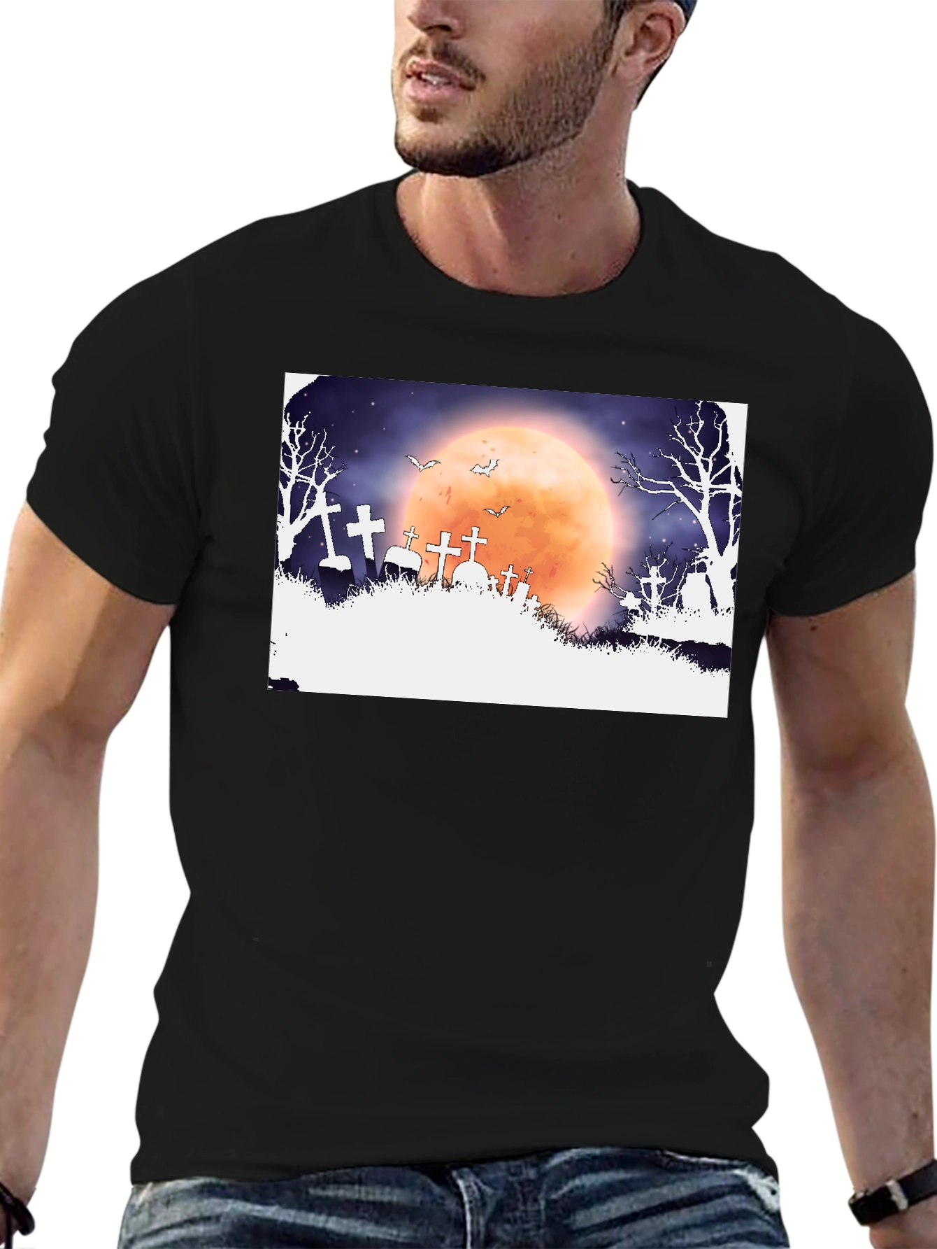 Halloween Graveyard T-Shirt - Spooky Season Tee