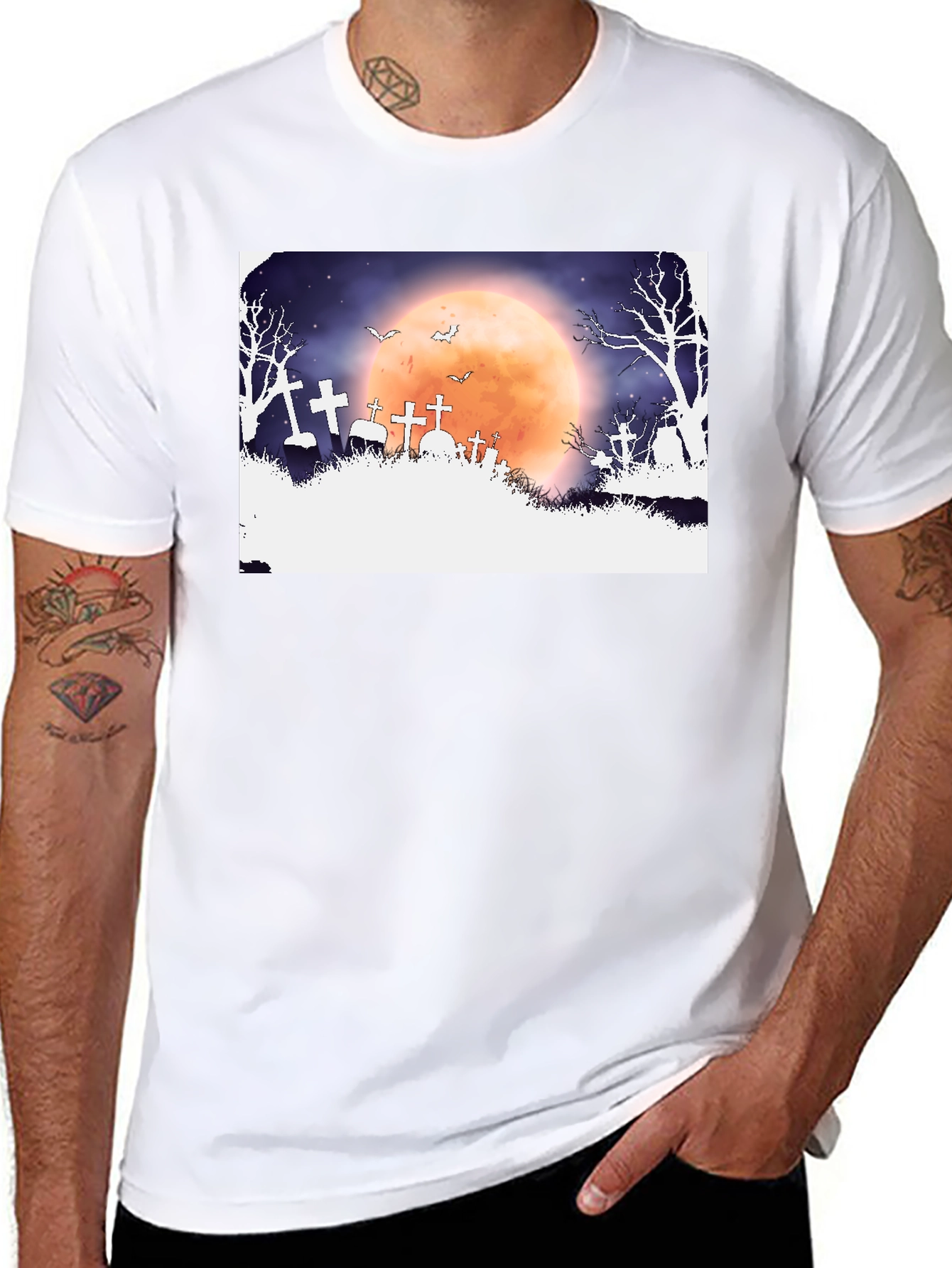 Halloween Graveyard T-Shirt - Spooky Season Tee