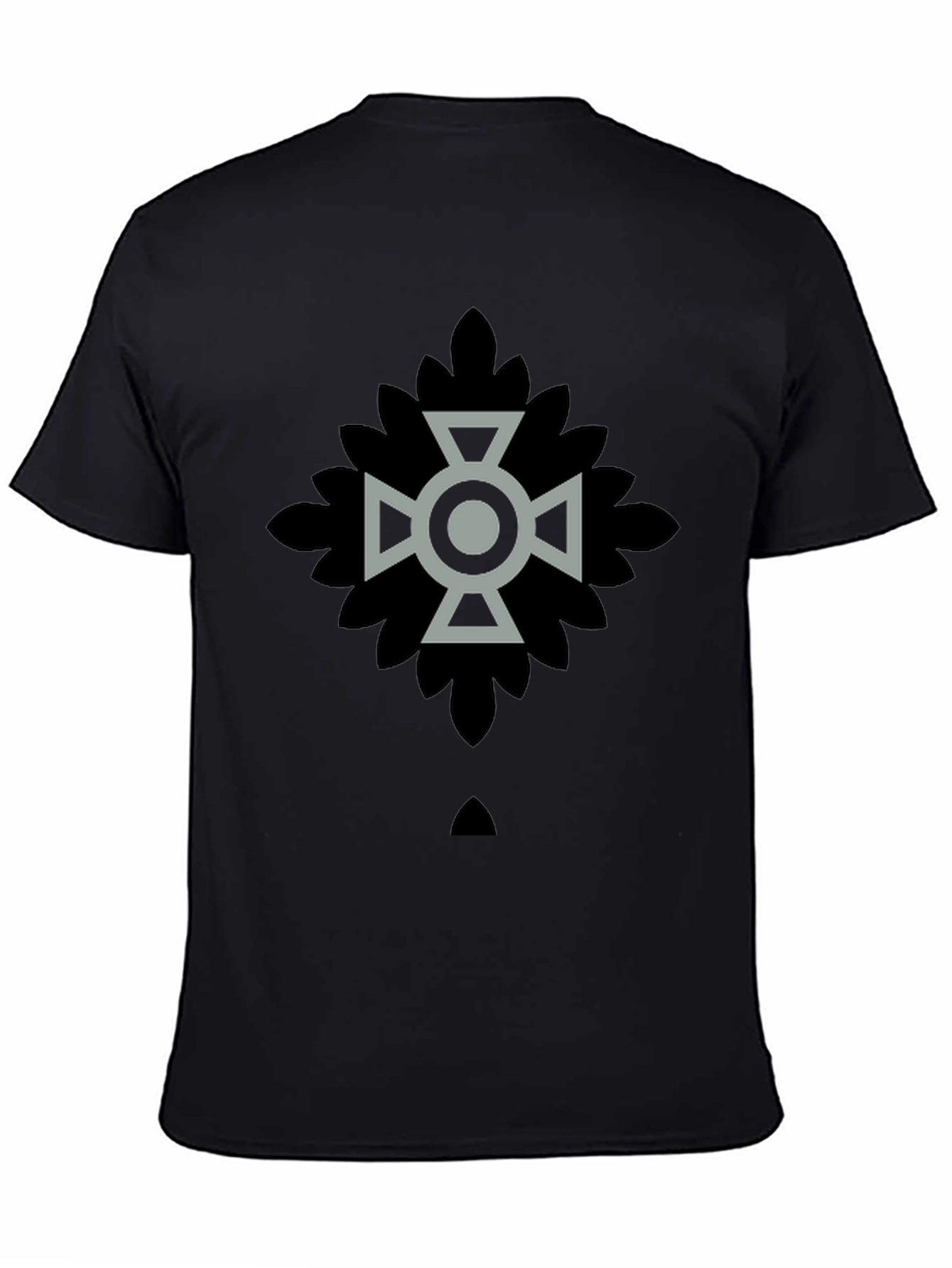 Geometric Graphic Print Black Casual T-Shirt