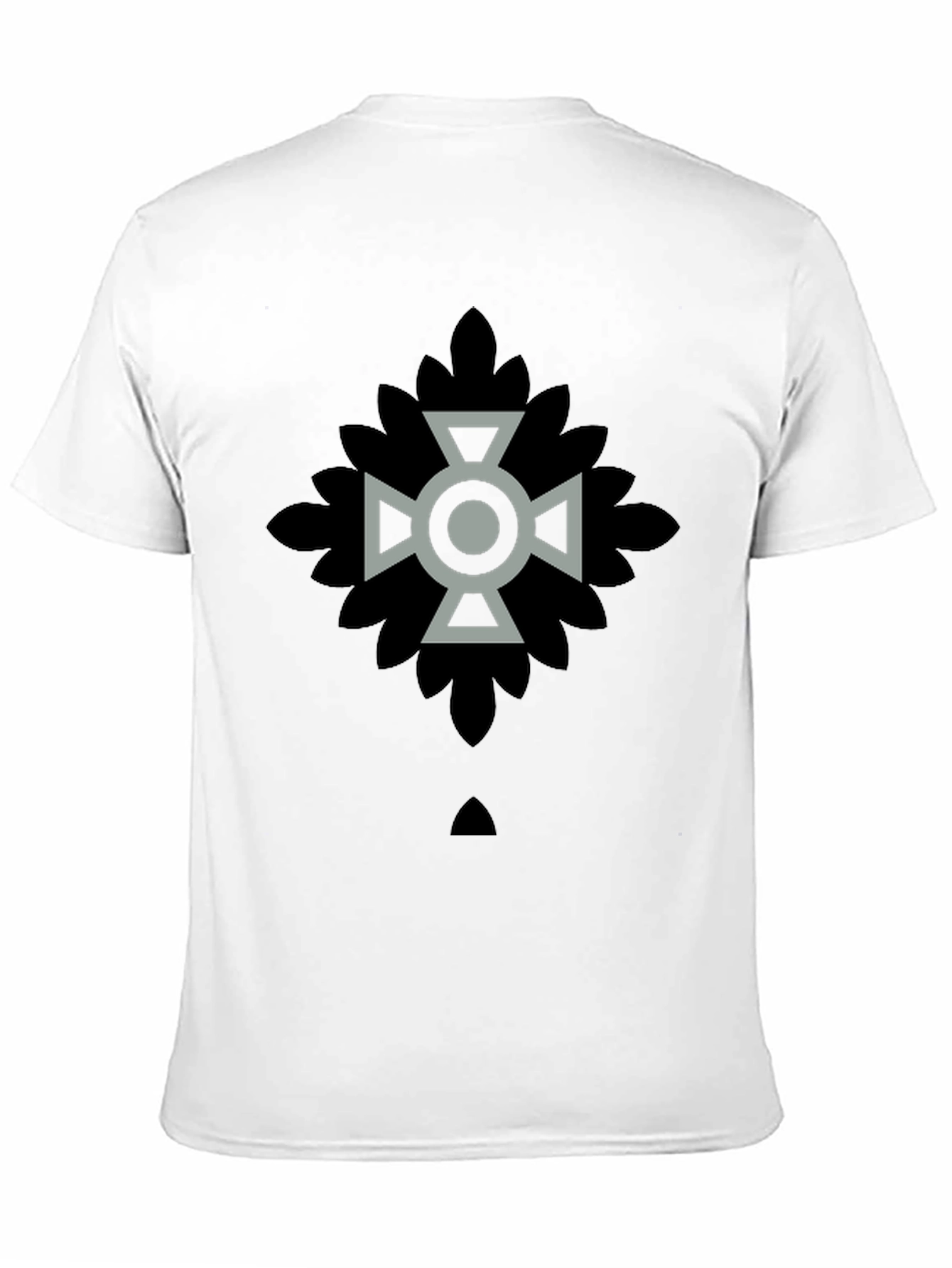 Geometric Graphic Print Black Casual T-Shirt