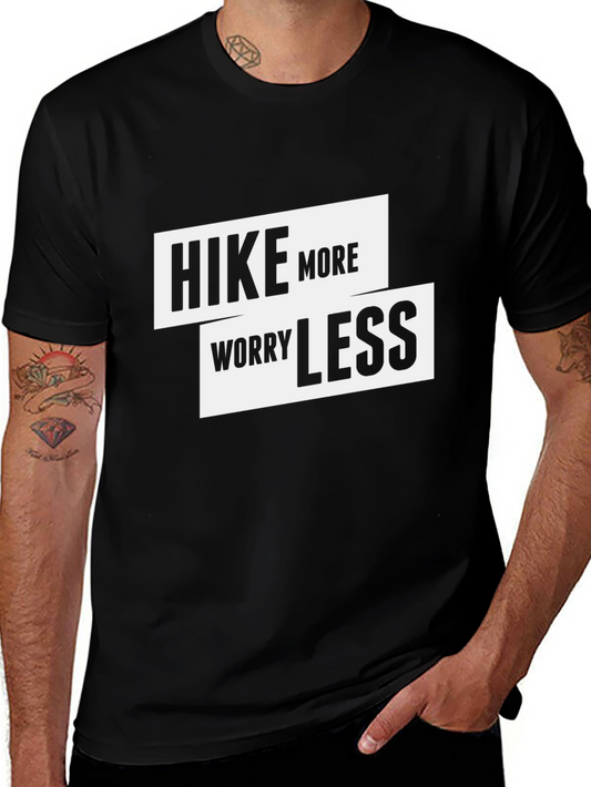 Hike More Worry Less T-Shirt - Outdoor Adventure Tee
