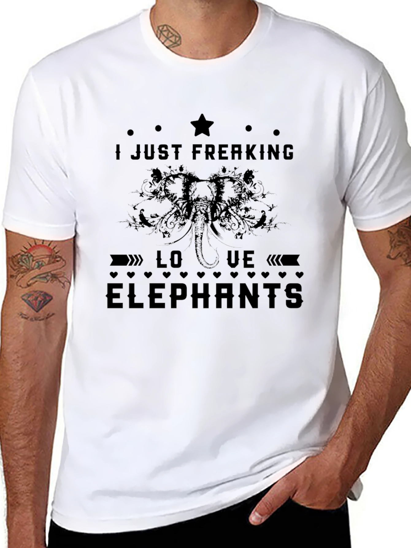 I Just Freaking Love Elephants T-Shirt