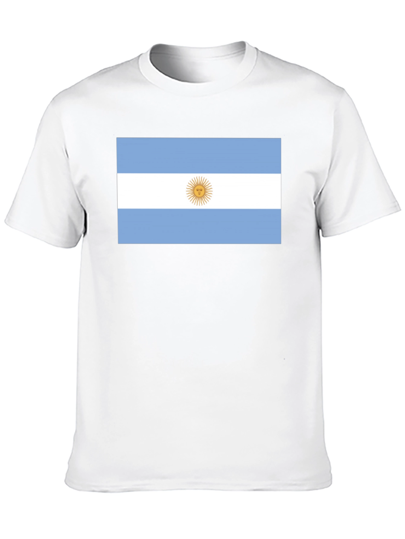 Argentina Flag T-Shirt - Black Cotton Tee