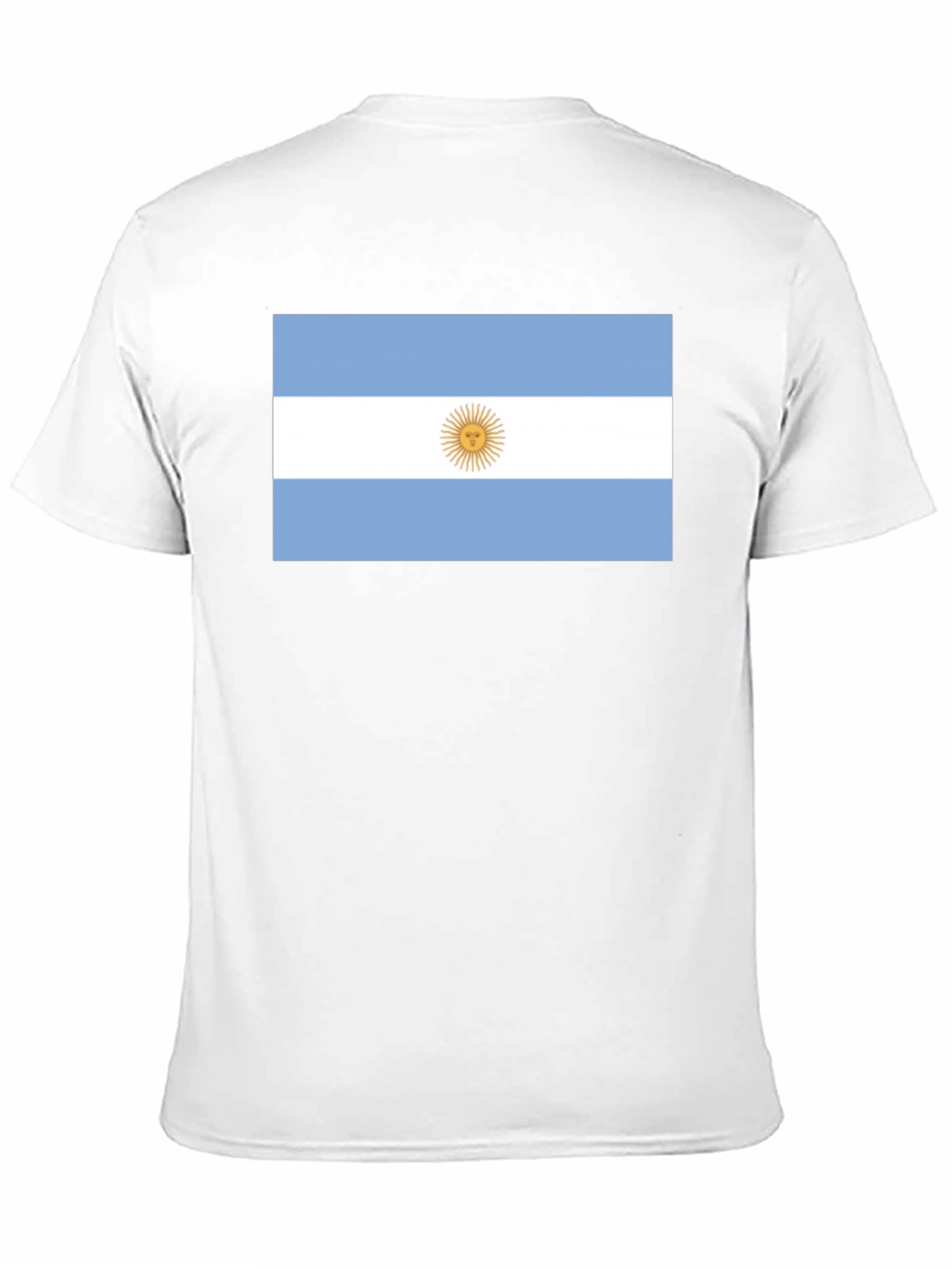 Argentina Flag T-Shirt - Black Cotton Tee