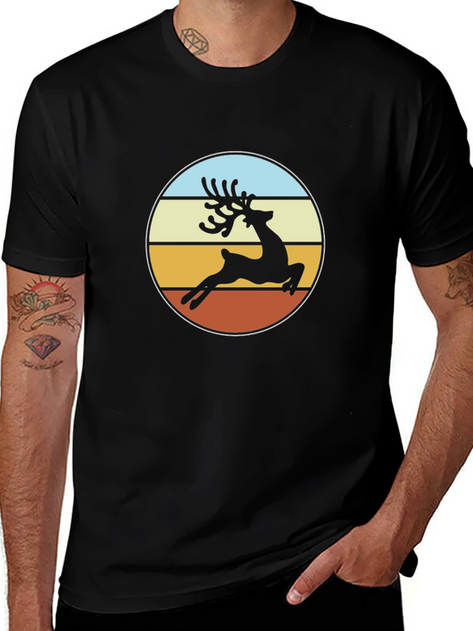 Retro Reindeer T-Shirt - Vintage Style Graphic Tee