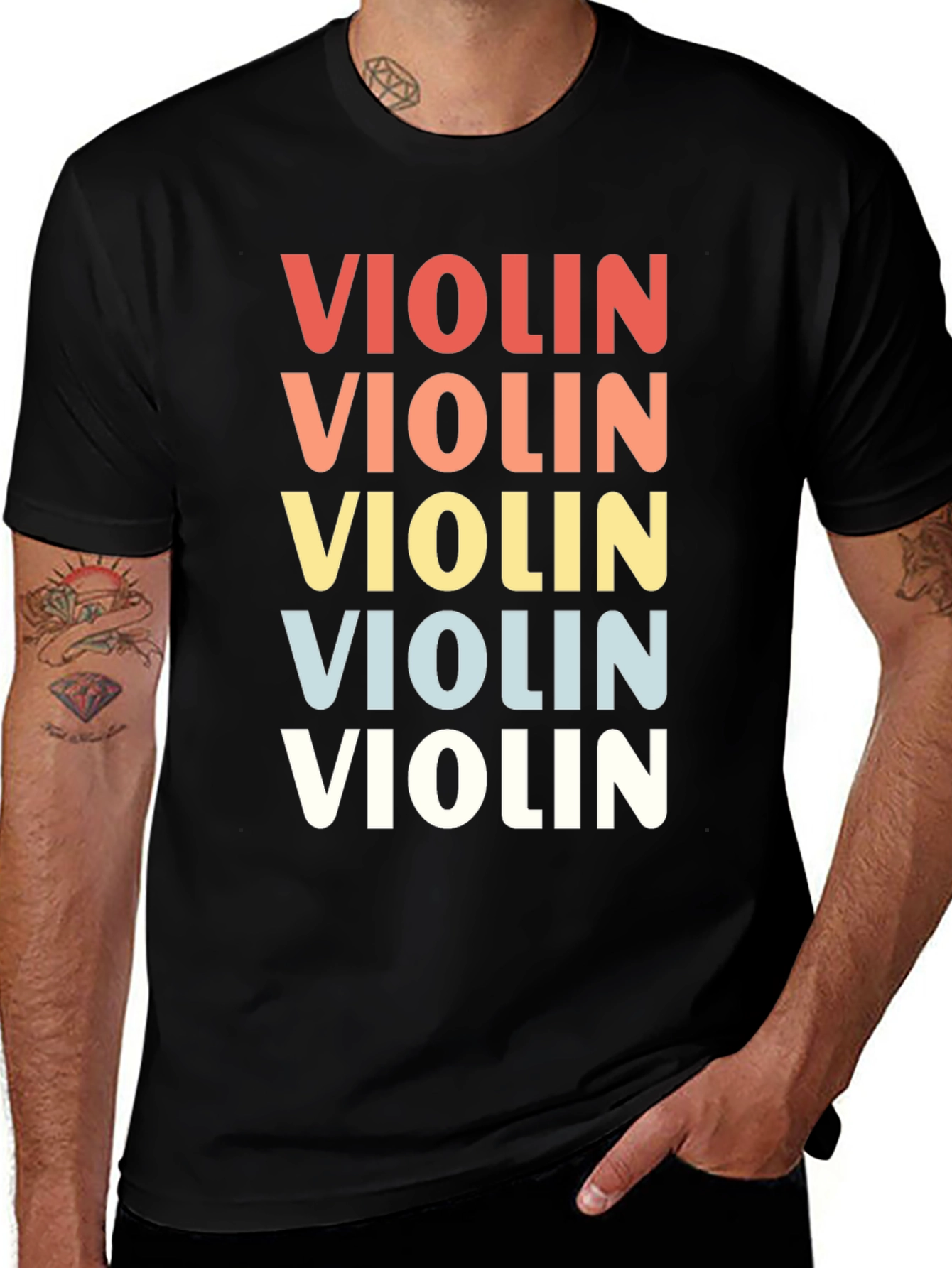 Retro Violin Graphic Tee