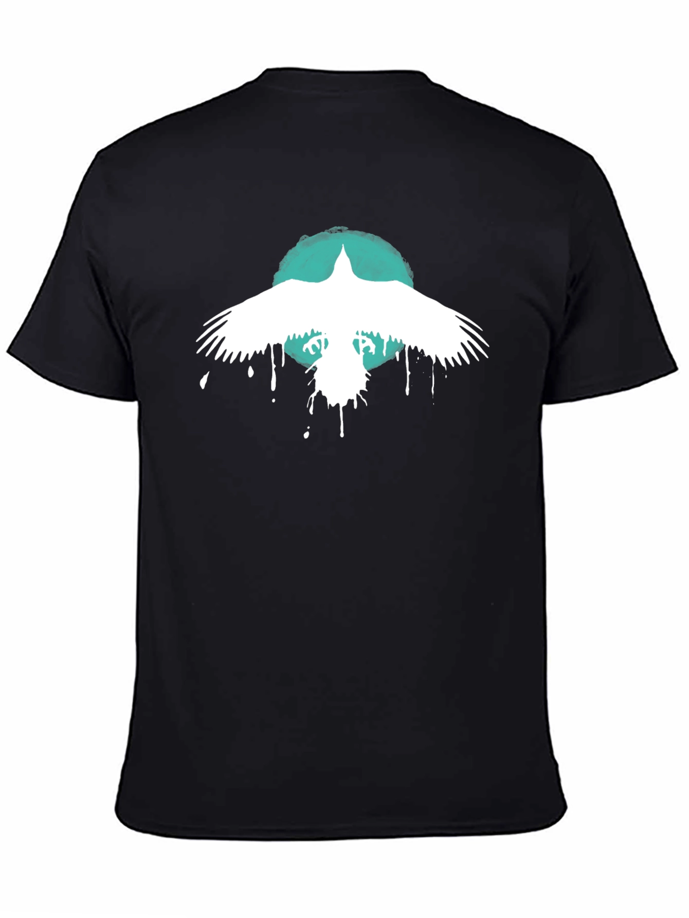 Raven Graphic Tee - Black Cotton Blend