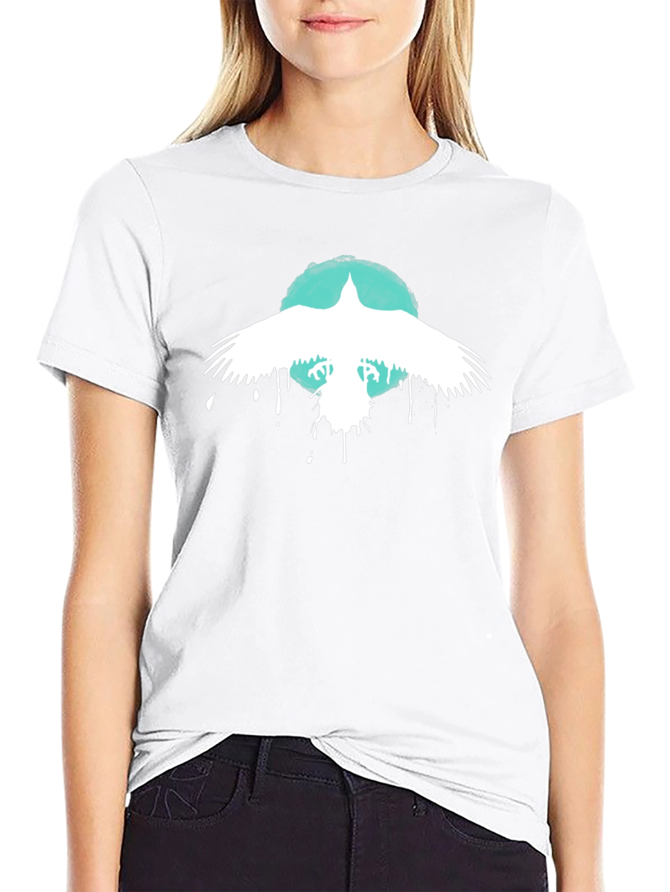 Raven Graphic Tee - Black Cotton Blend
