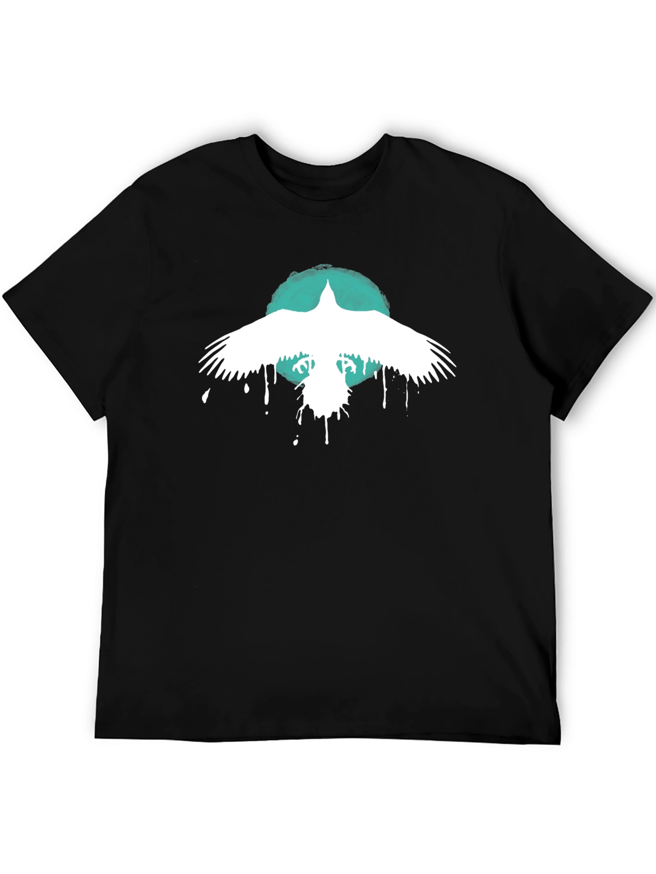 Raven Graphic Tee - Black Cotton Blend