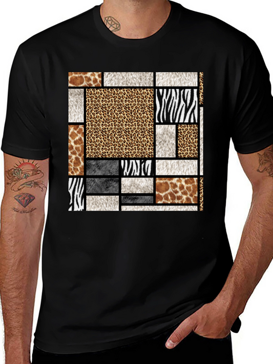Animal Print Block Graphic Tee