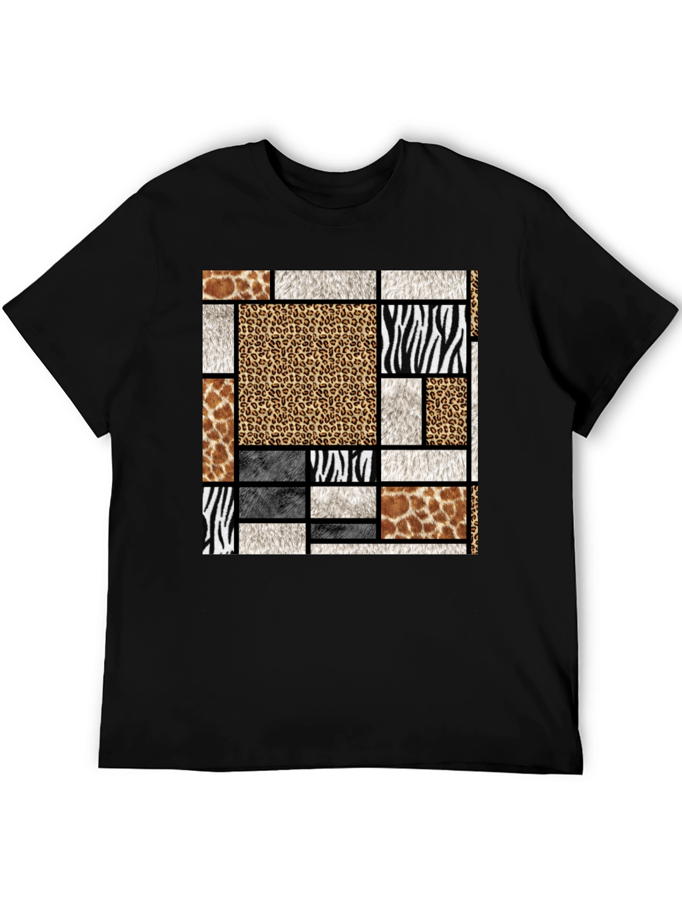 Animal Print Block Graphic Tee