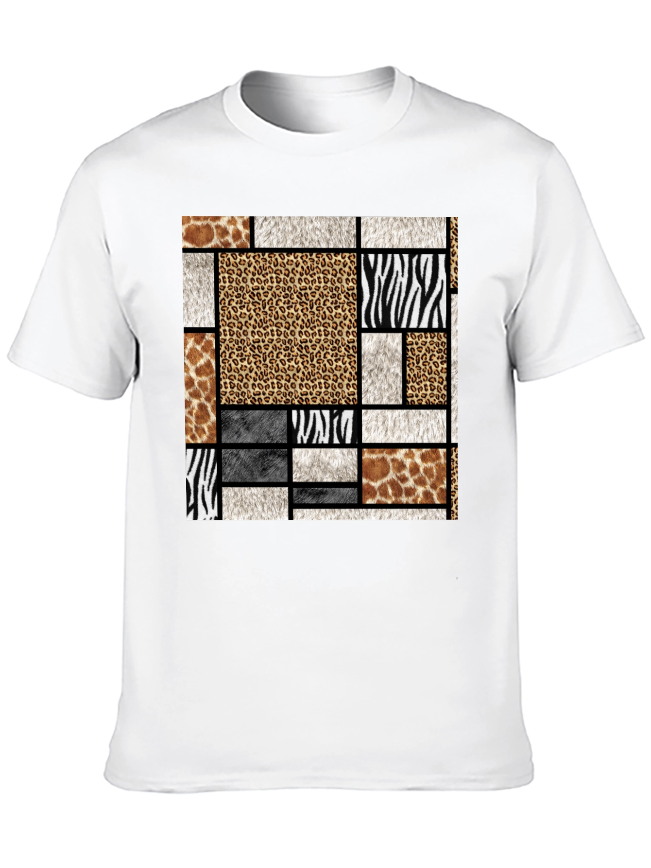 Animal Print Block Graphic Tee