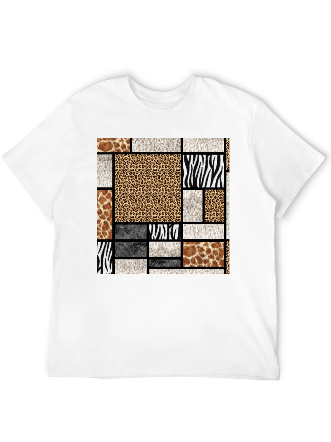 Animal Print Block Graphic Tee