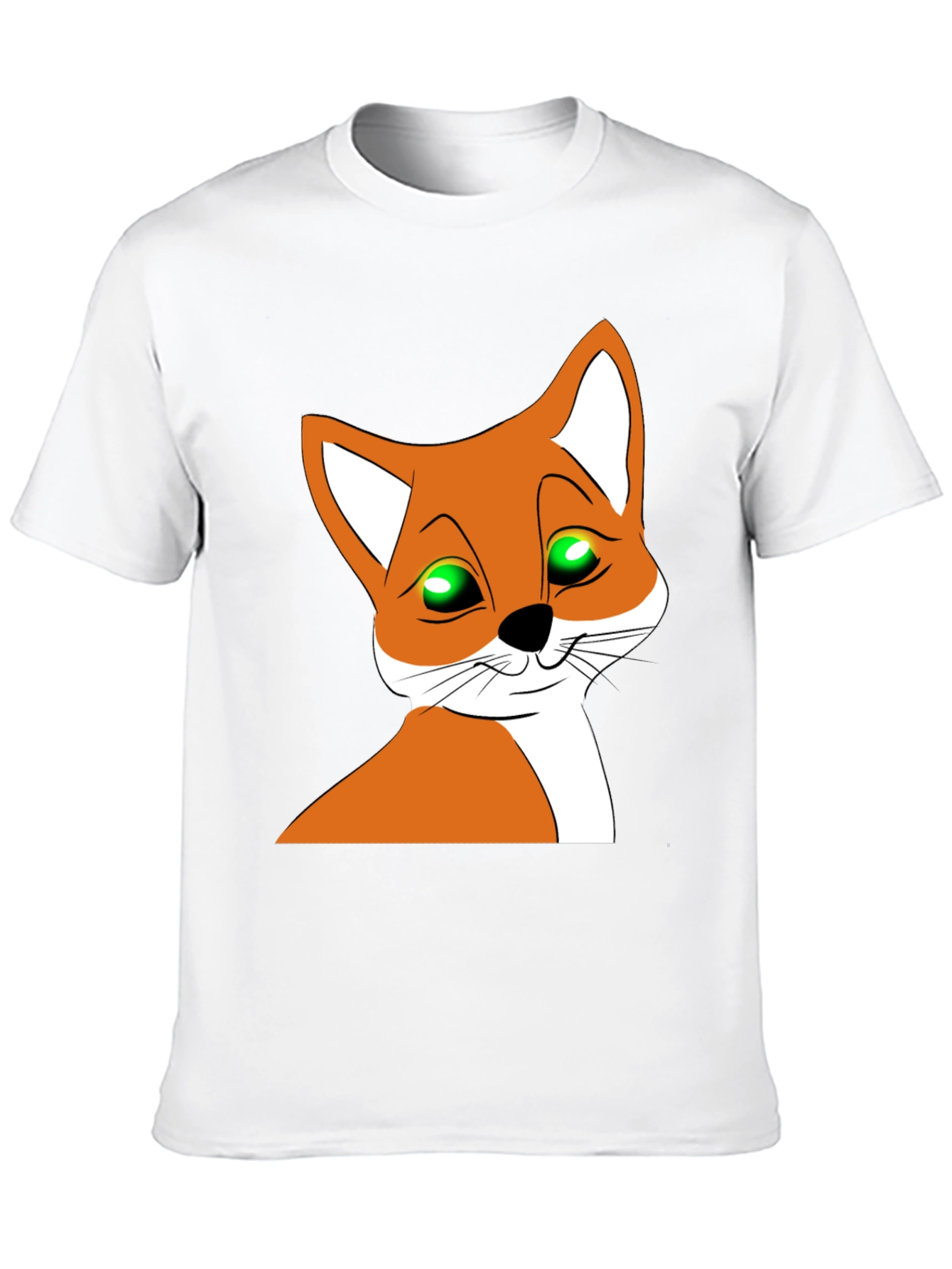 Cool Fox Graphic T-Shirt - Black Crew Neck Tee