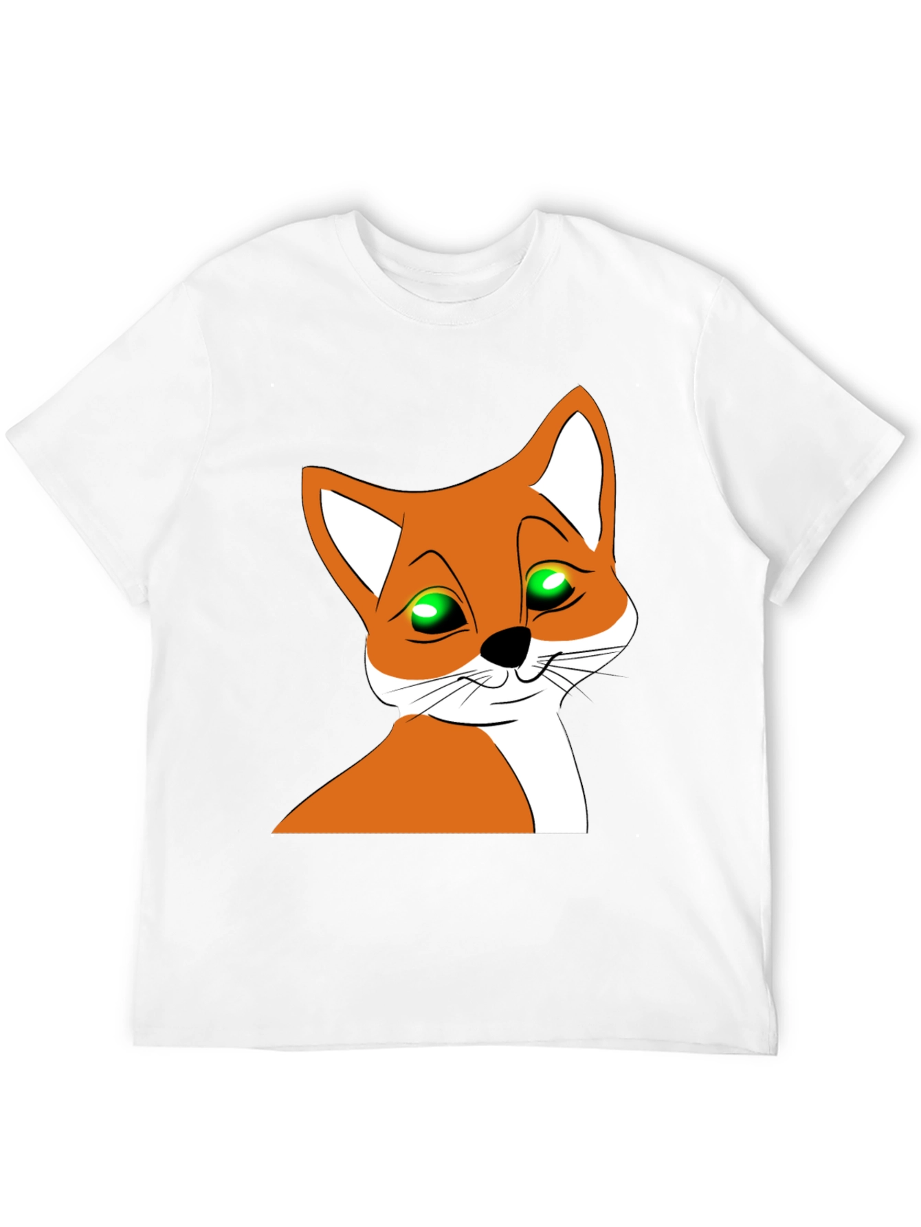Cool Fox Graphic T-Shirt - Black Crew Neck Tee