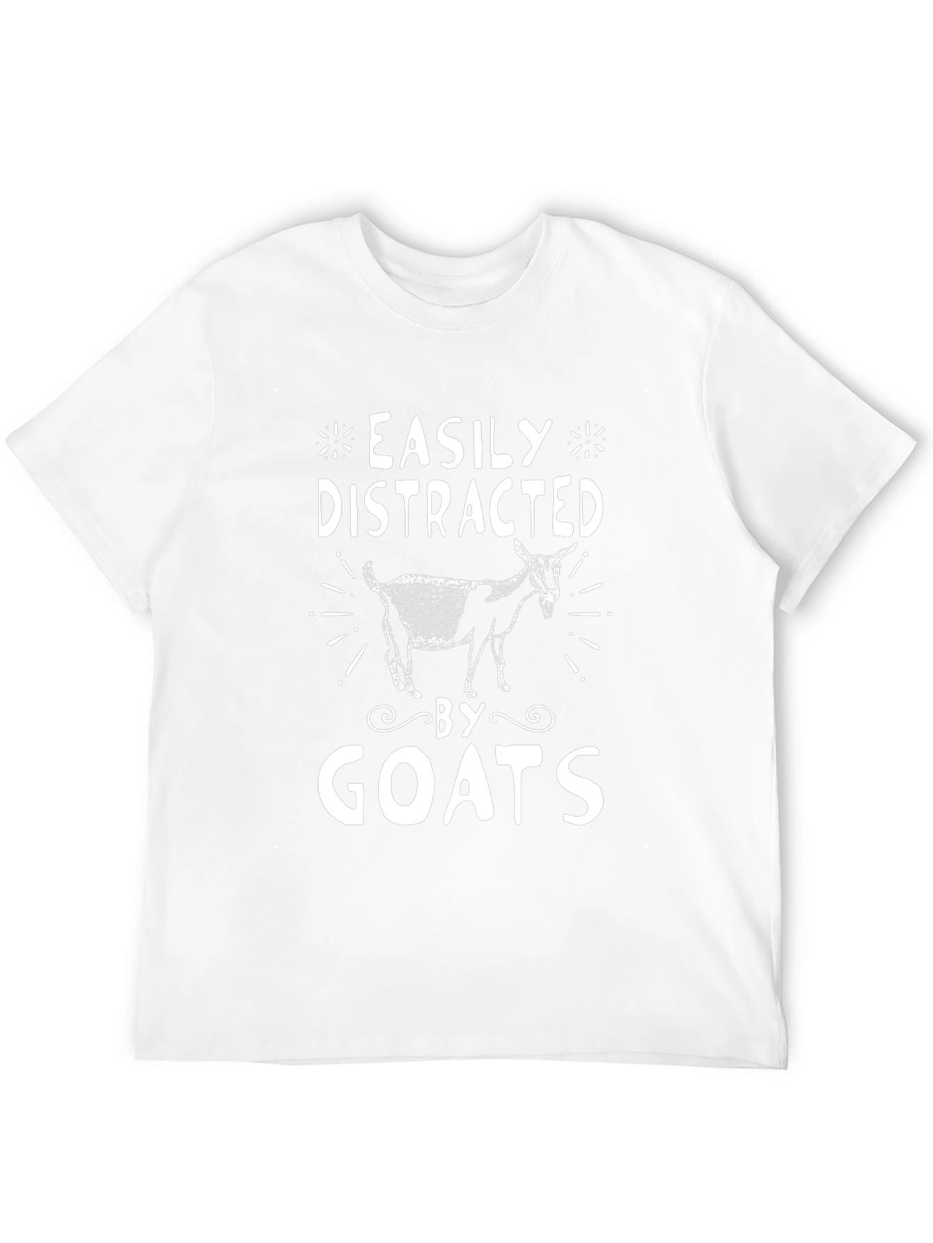 Easily Distracted By Goats Black T-Shirt