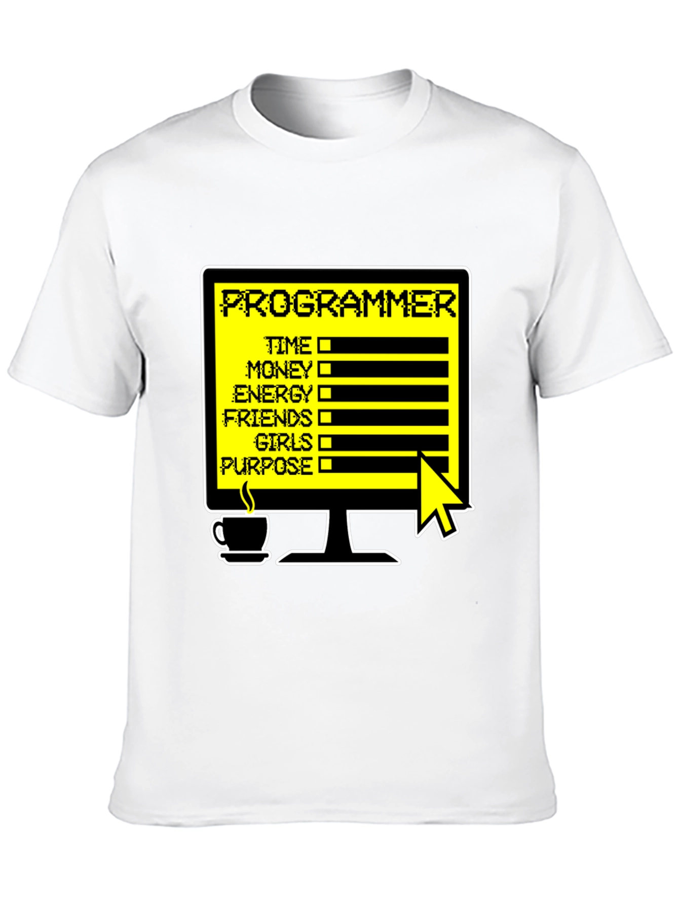 Programmer Status T-Shirt - Time Money Energy