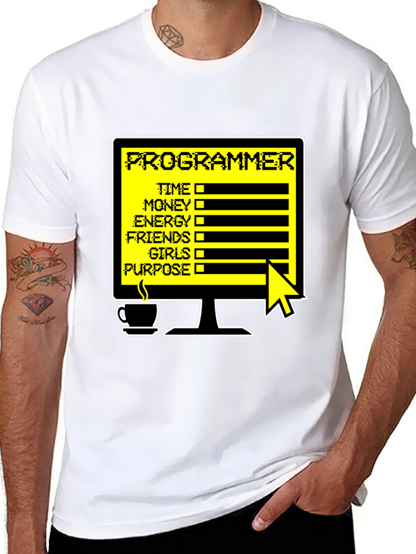 Programmer Status T-Shirt - Time Money Energy