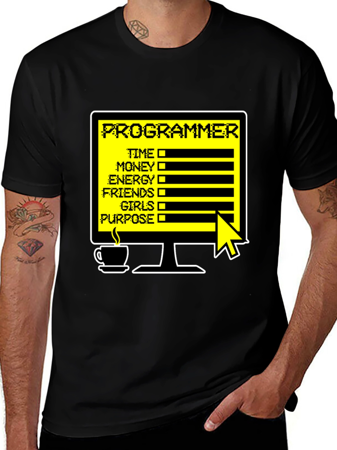 Programmer Status T-Shirt - Time Money Energy