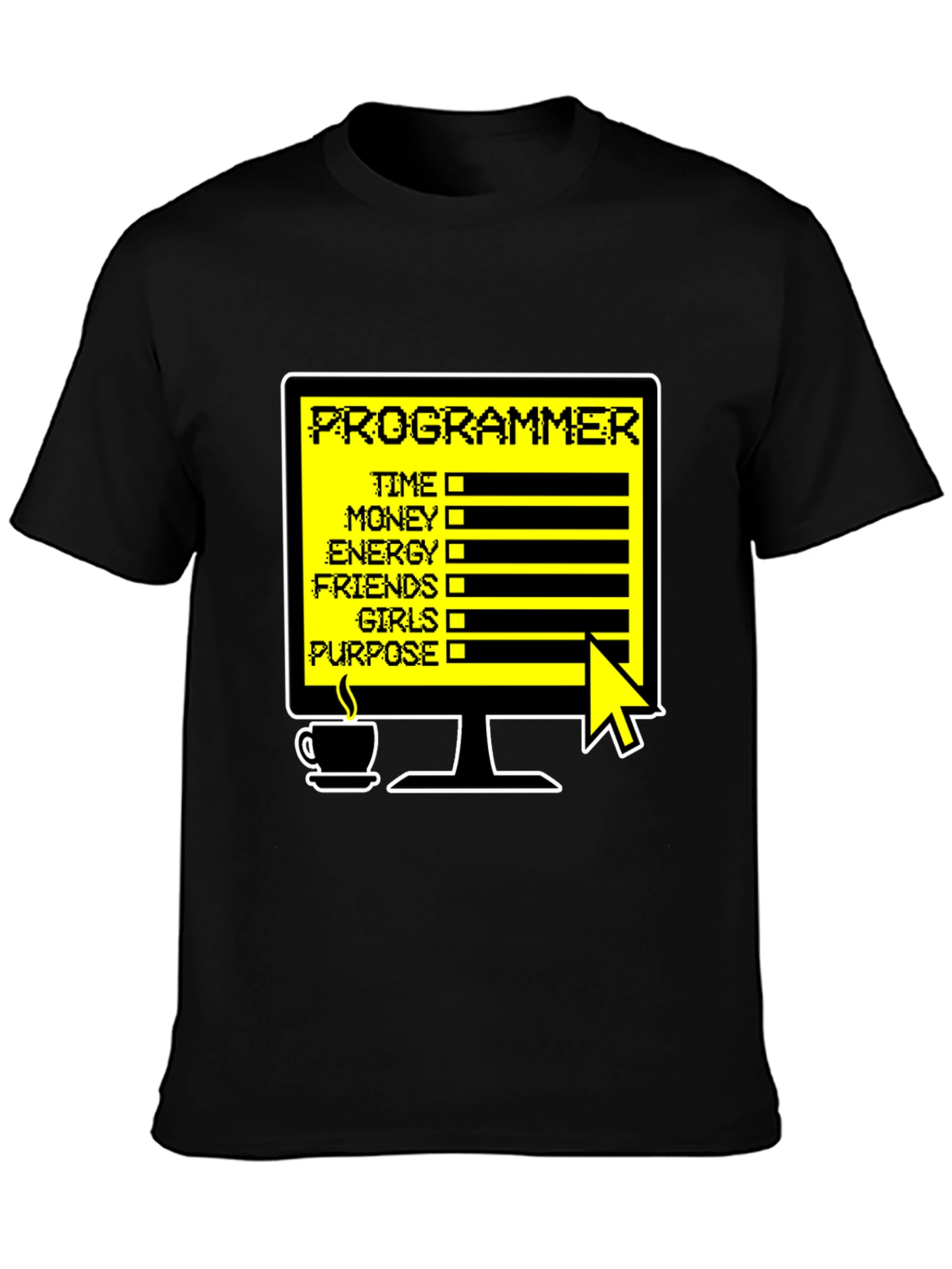 Programmer Status T-Shirt - Time Money Energy