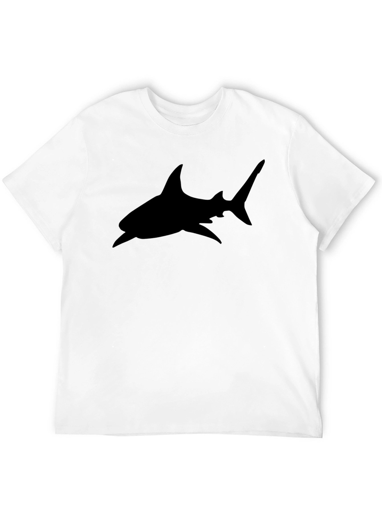 Mens Black Shark Graphic Tee - Casual Comfort