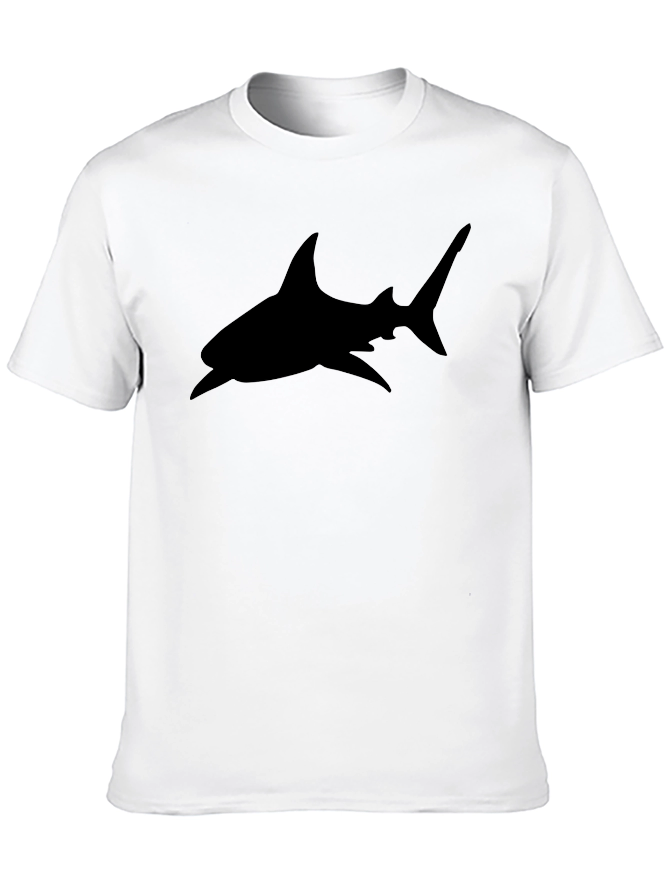 Mens Black Shark Graphic Tee - Casual Comfort