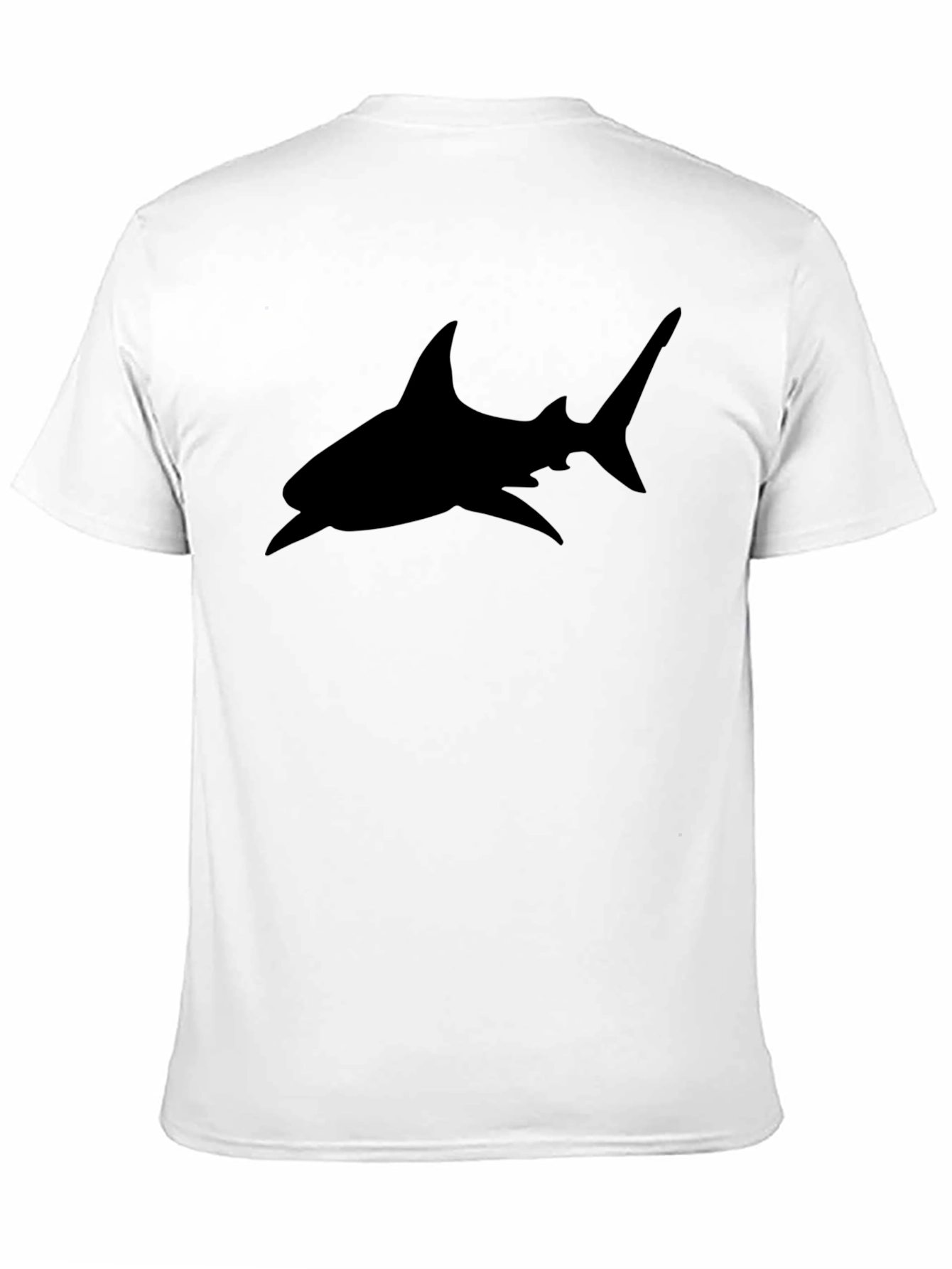 Mens Black Shark Graphic Tee - Casual Comfort