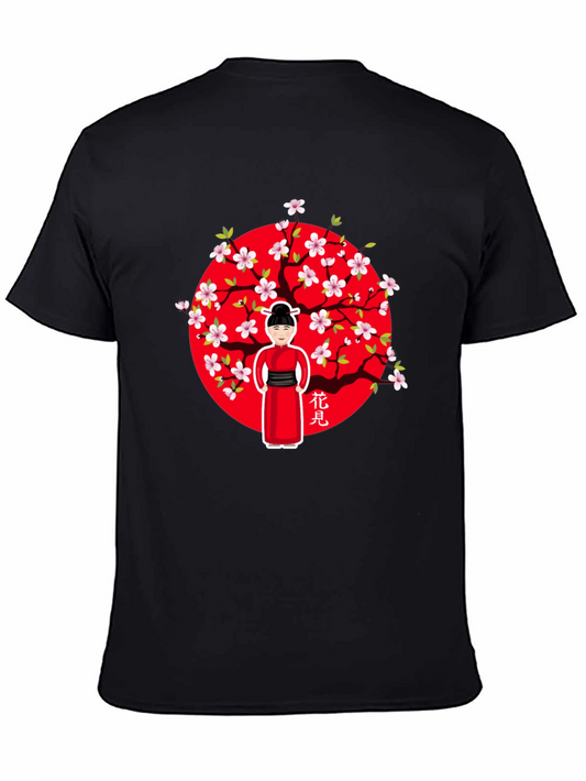Cherry Blossom Girl Black T-Shirt