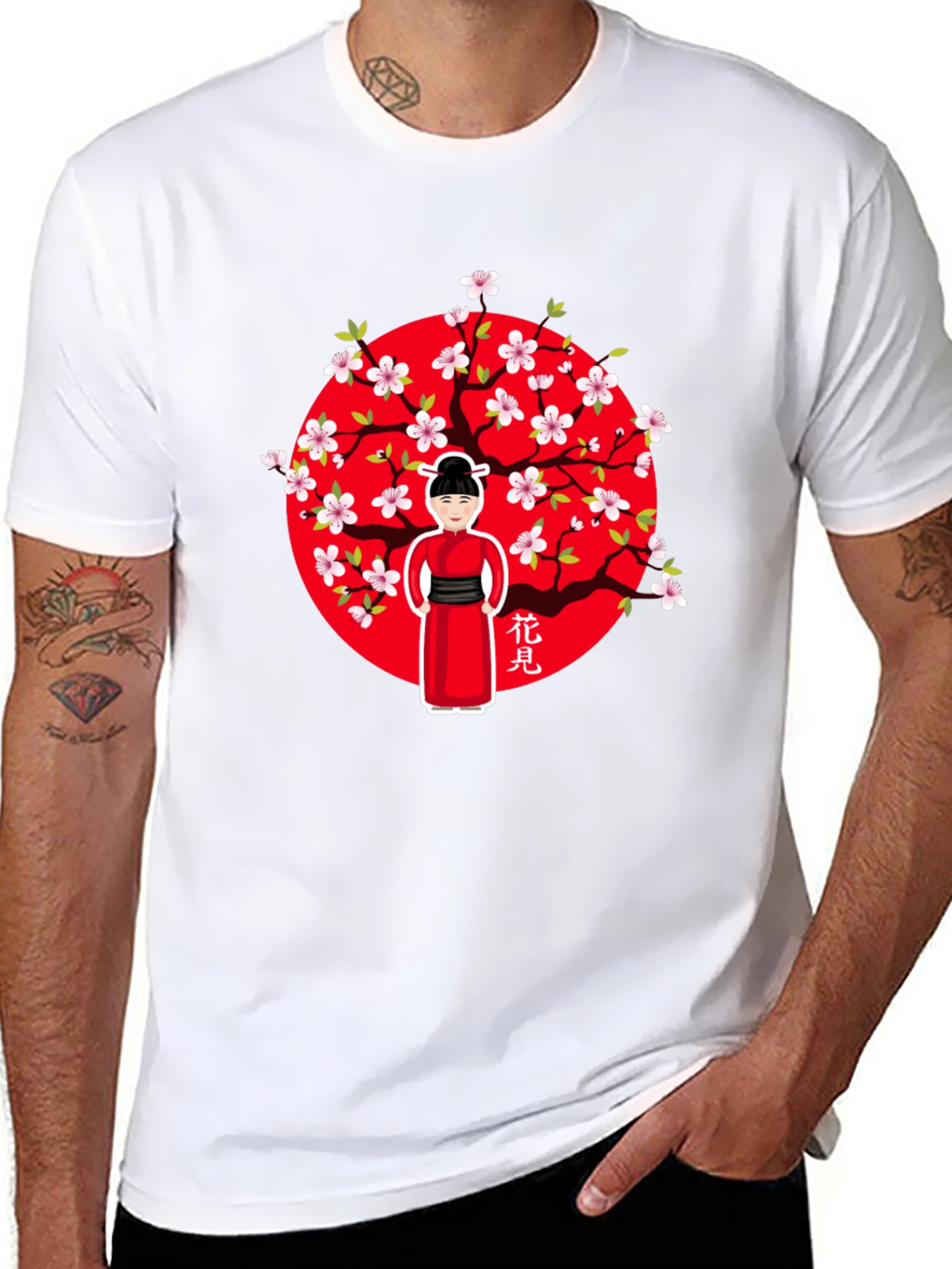 Cherry Blossom Girl Black T-Shirt