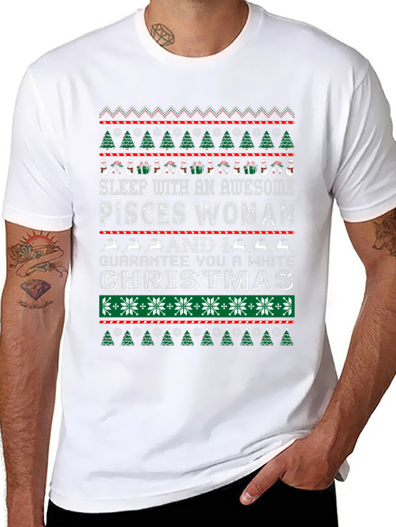 Pisces Woman Ugly Christmas Sweater T-Shirt