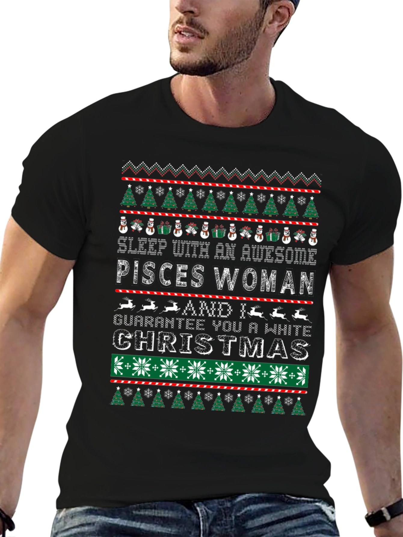 Pisces Woman Ugly Christmas Sweater T-Shirt