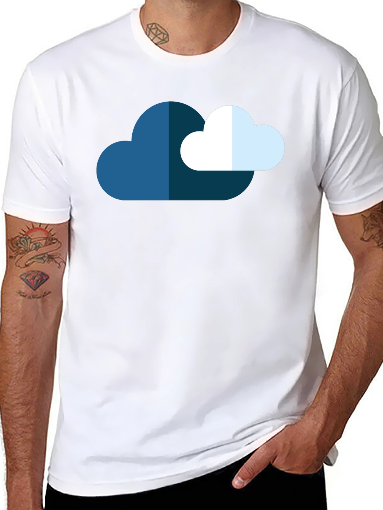 Cloud Graphic Black T-Shirt