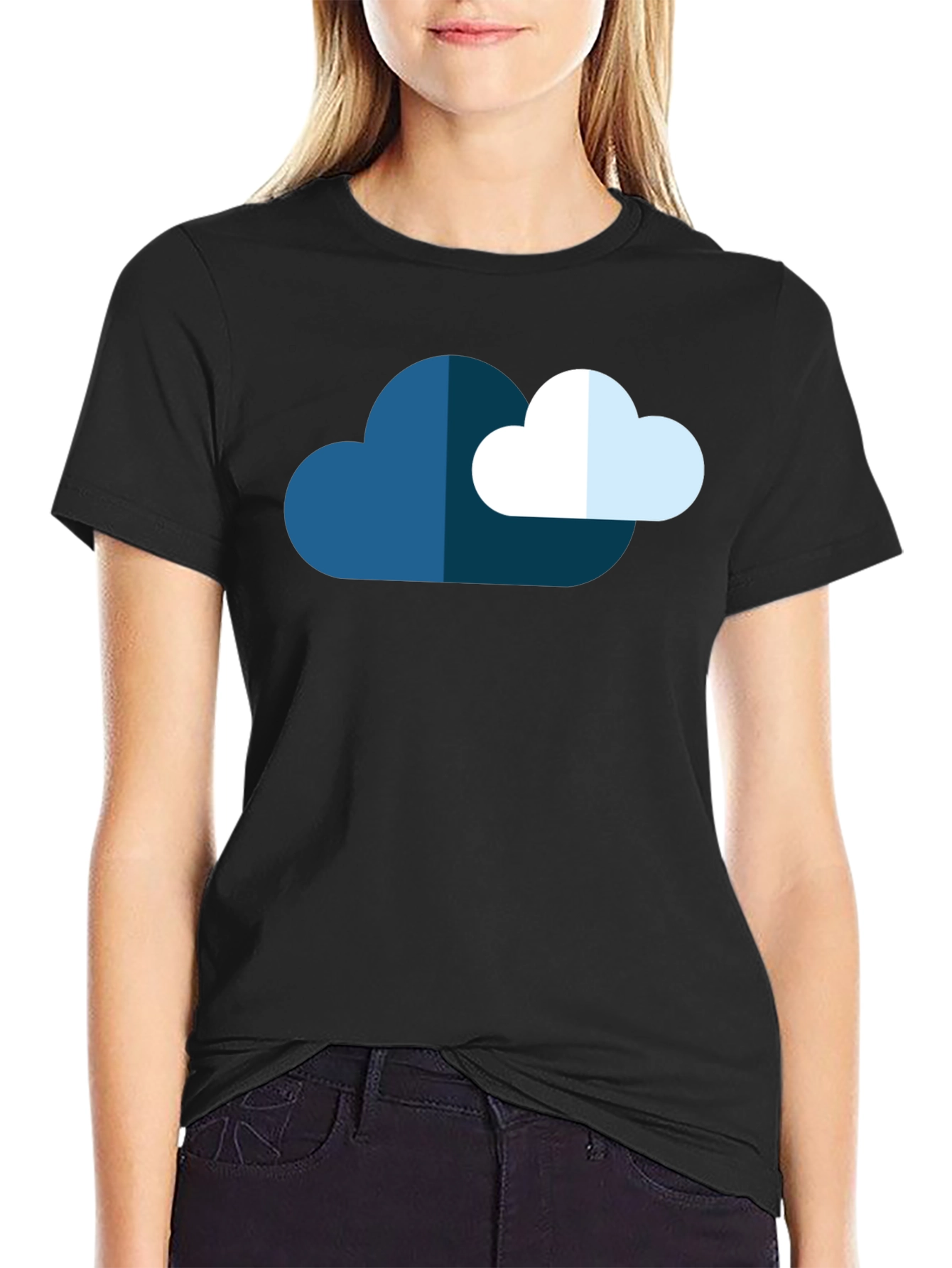 Cloud Graphic Black T-Shirt
