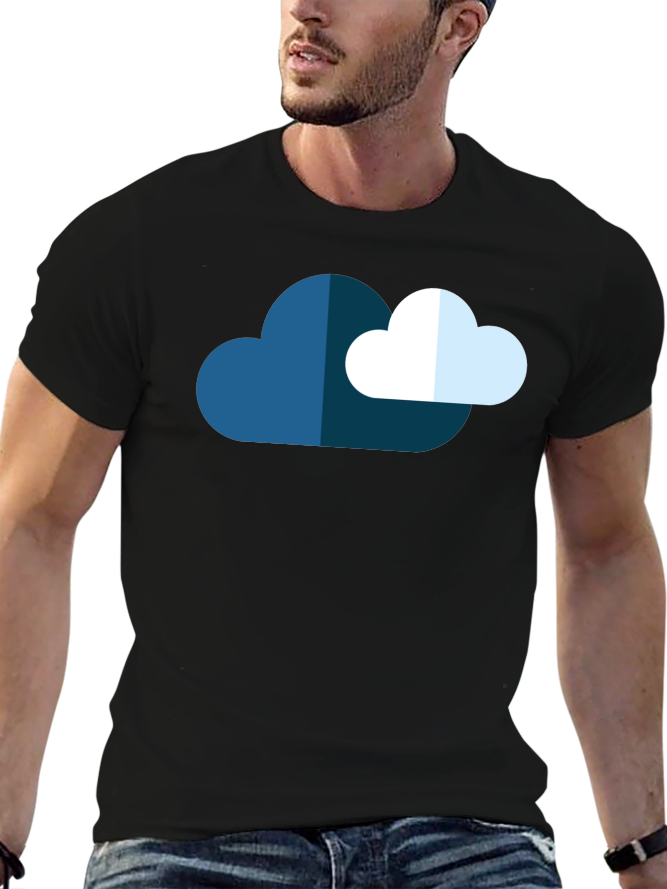 Cloud Graphic Black T-Shirt