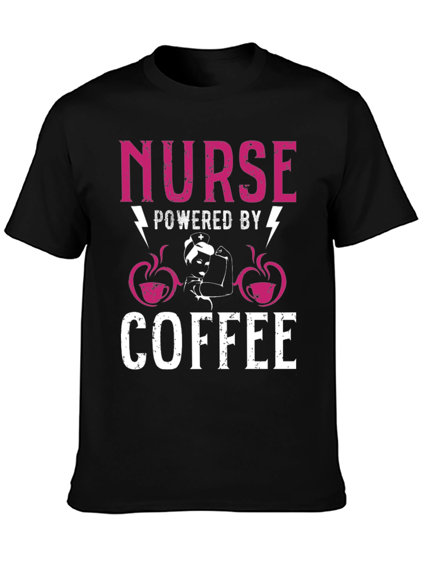 Nurse Powered by Coffee Graphic Tee