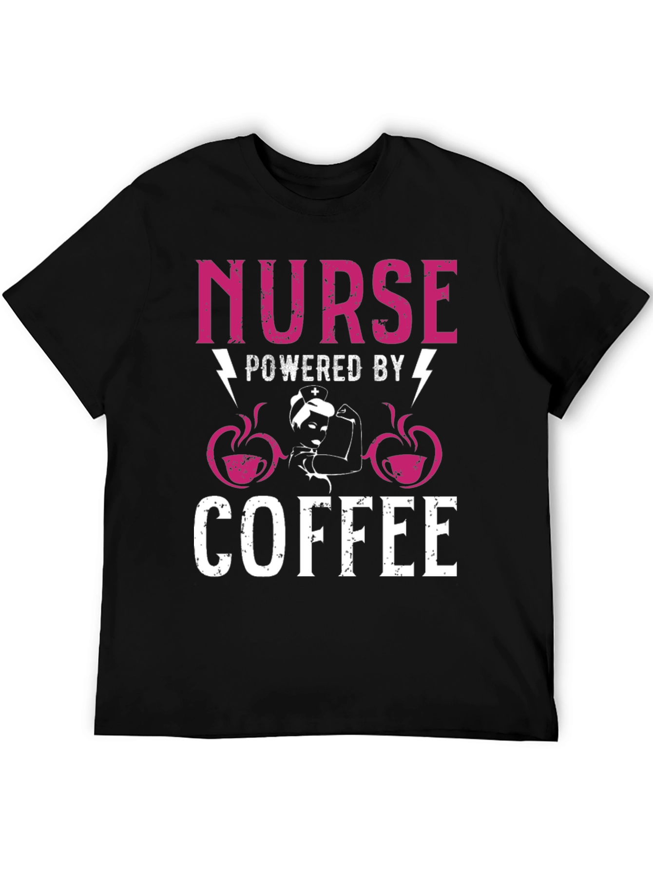 Nurse Powered by Coffee Graphic Tee