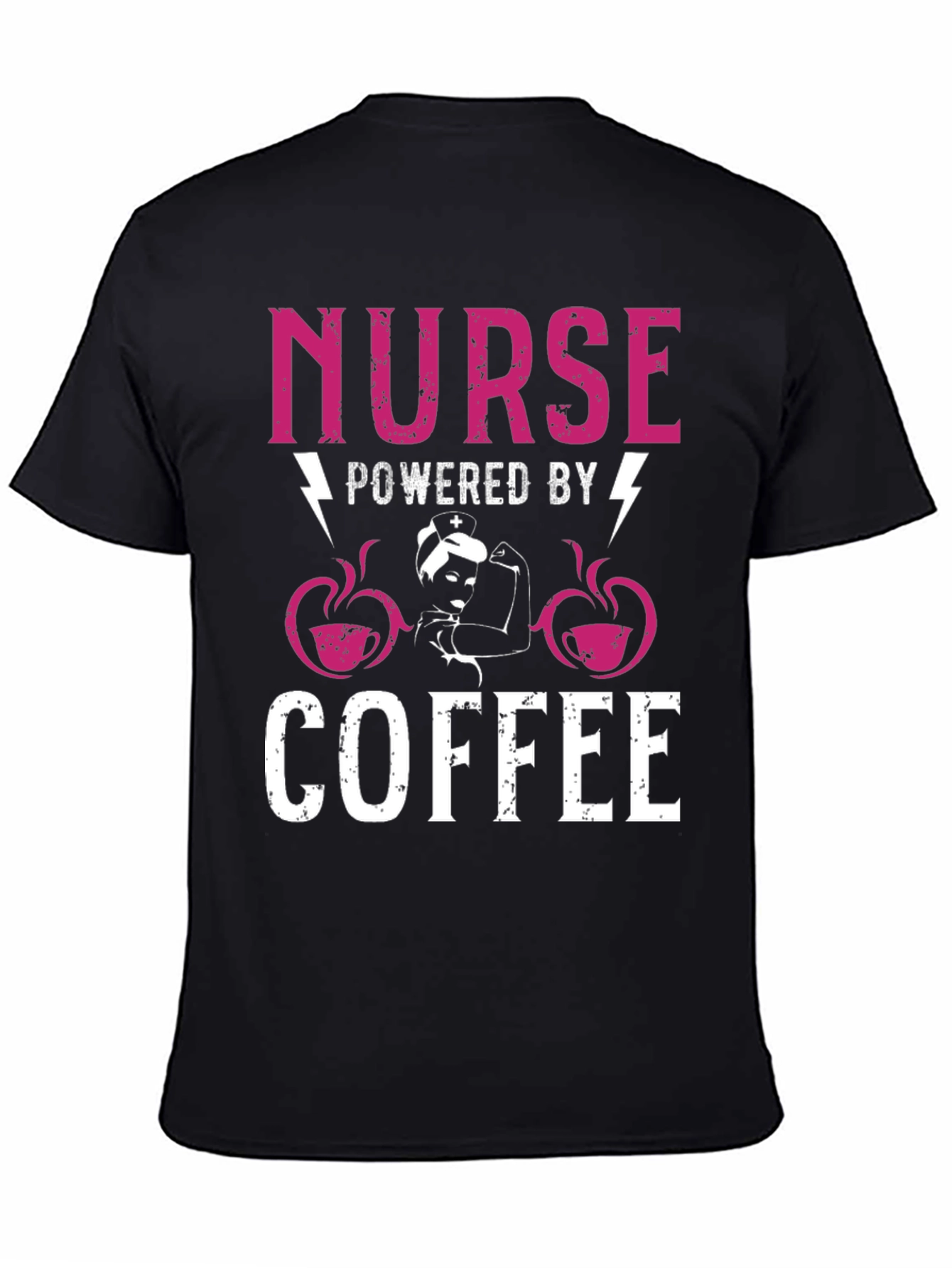 Nurse Powered by Coffee Graphic Tee