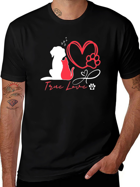 True Love Dog & Cat T-Shirt - Pet Lover Tee