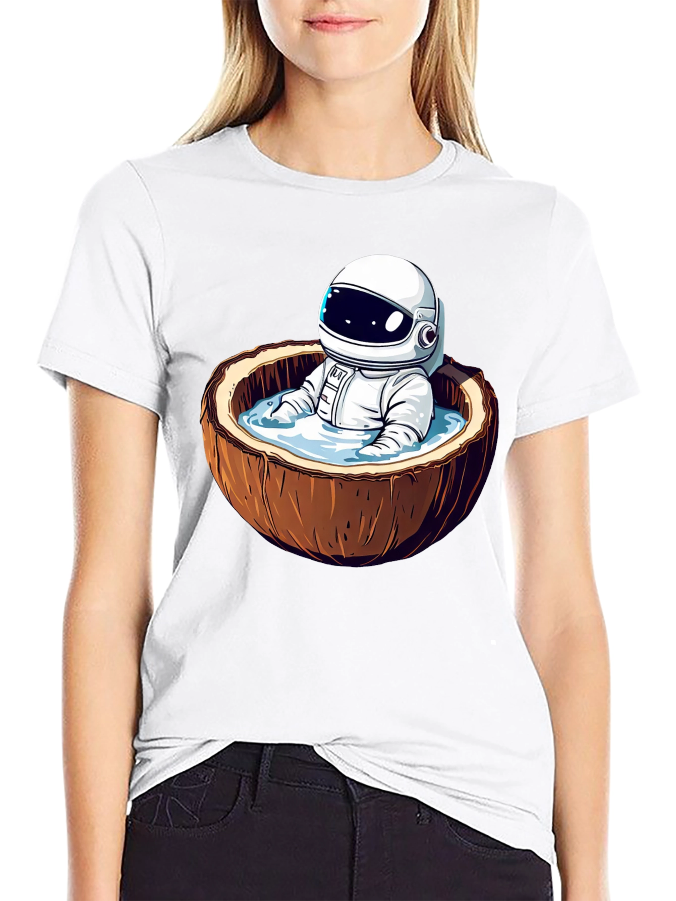 Astronaut Coconut Bathing T-Shirt