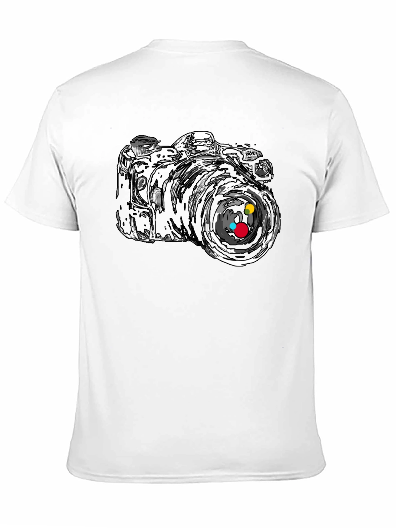 Camera Graphic Tee - Stylish Black T-Shirt