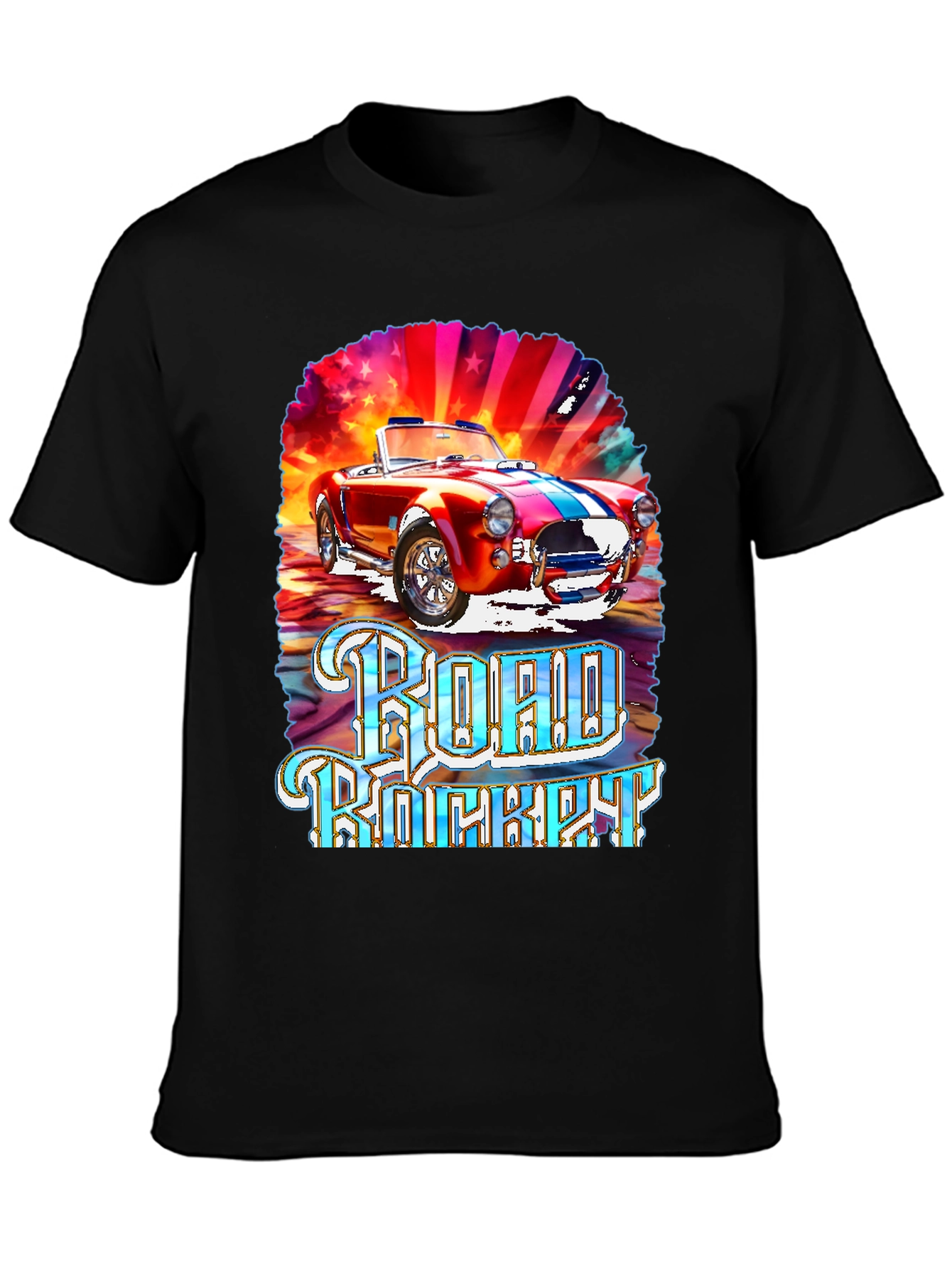Road Rocket Car Graphic T-Shirt